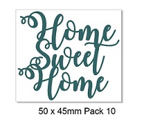 Home sweet home 50 x 45mm pack of 10